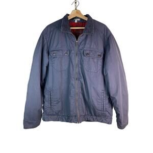 Horny Toad Men's Size XL Gray Organic Cotton Plaid Flannel Lined Chore Jacket